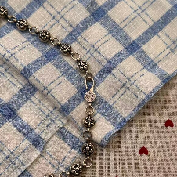 Chrome Hearts-Style Scout Flower Pendant Necklace - Picture 2 of 6